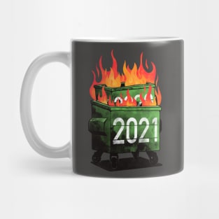 2021 Double Dumpster Fire (2021 Double Dumpster Fire 2020 Big Trash Can Burning Meme) Mug